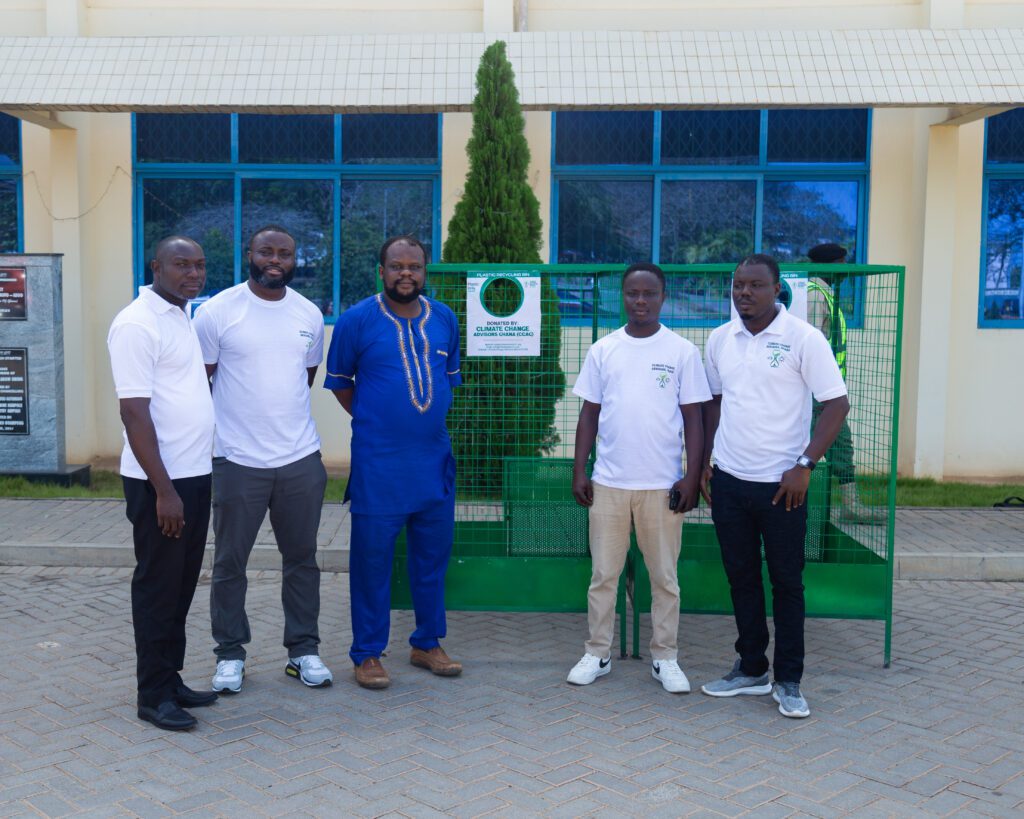 CCAG Presenting Plastic Waste Bins to UCC