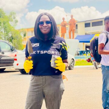 A CCTU lecturer participated in the campus tree planting exercise.